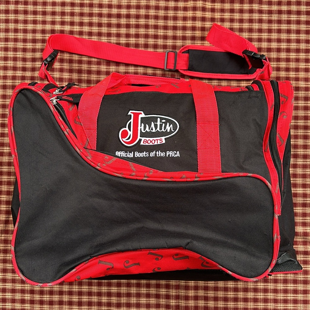Wrangler 2014 NFR PRCA Rodeo Justin Boots Duffel Boot Bag